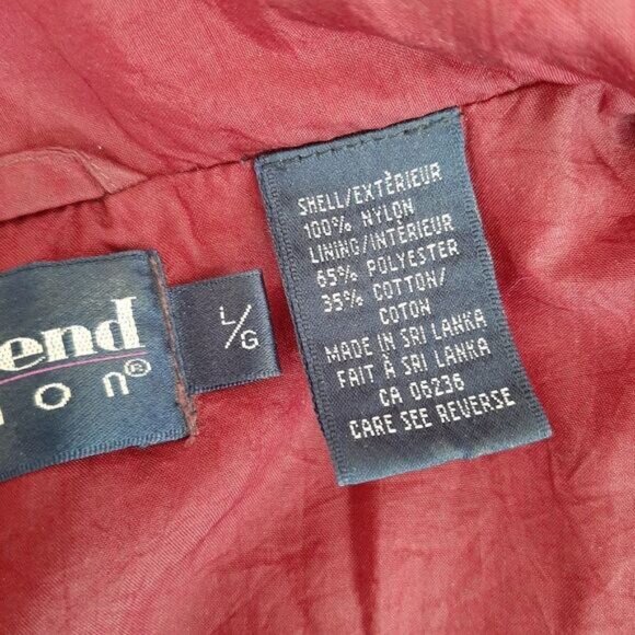 Vintage WEEKEND EDITION Windbreaker Jacket Patchwork Dolman Sleeve Sz L - Picture 11 of 14